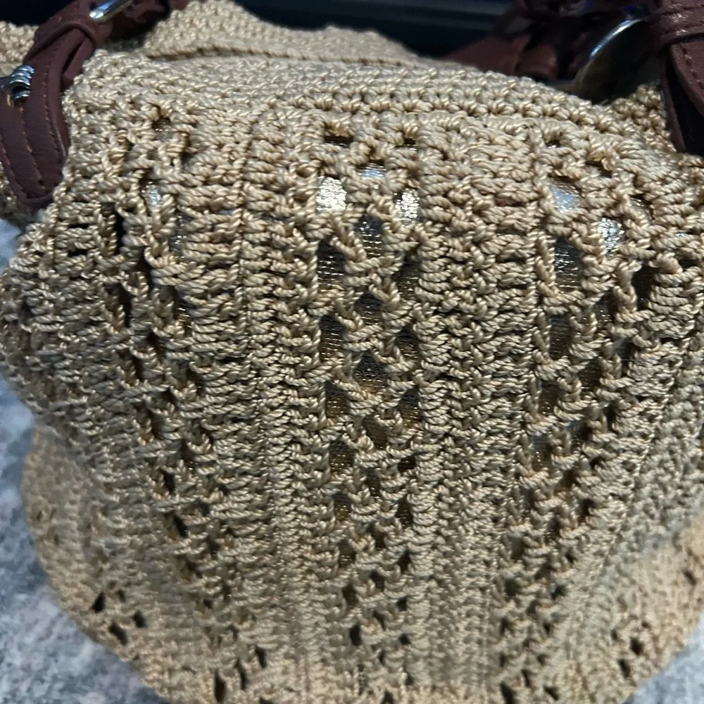 The Sak Brown Crochet Shoulder Bag - Picture 4 of 12